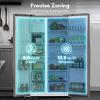 Side-By-Side Built-In Refrigerator With Freezer And Ice Maker, 36 in, 20.01 Cu. Ft., Stainless Steel - F4506