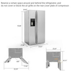 Side-By-Side Built-In Refrigerator With Freezer And Ice Maker, 36 in, 20.01 Cu. Ft., Stainless Steel - F4506