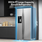 Side-By-Side Built-In Refrigerator With Freezer And Ice Maker, 36 in, 20.01 Cu. Ft., Stainless Steel - F4506