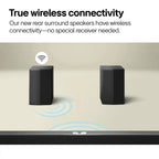 5.1.1-Channel Home Theater Soundbar With Wireless Subwoofer And Rear Speakers - Dolby Atmos, Black