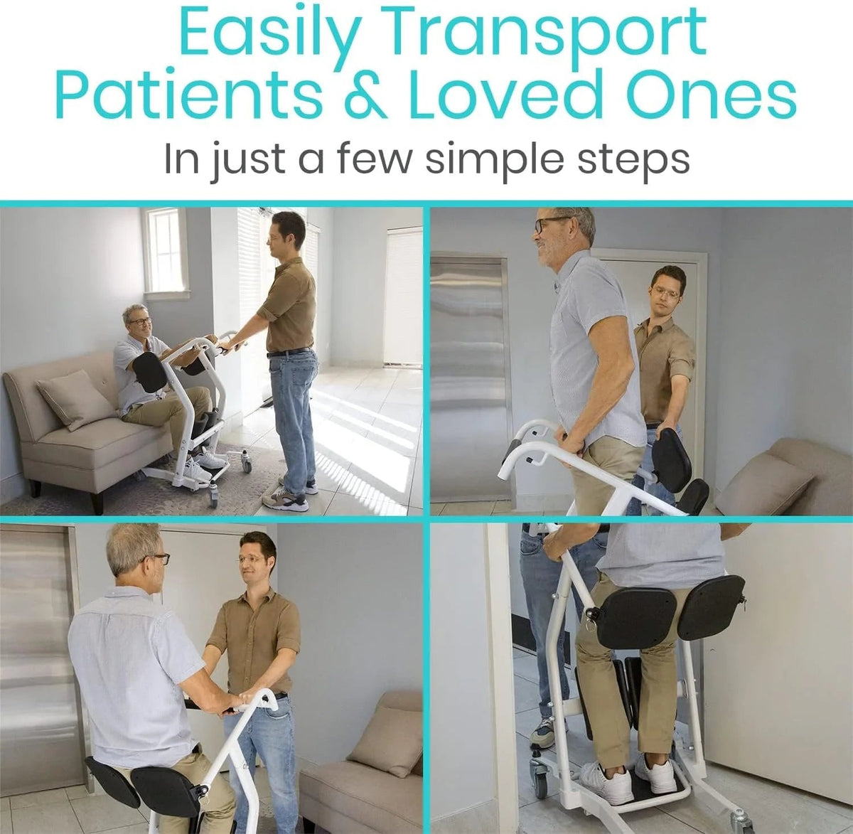 Vive Sit-to-Stand Patient Lift Transfer Aid, 400 lbs