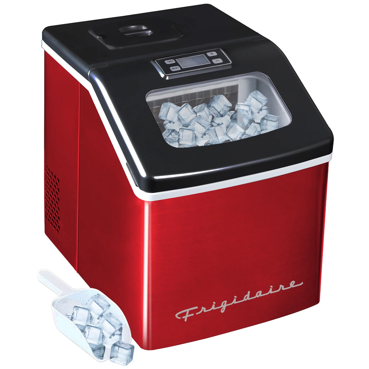 Frigidaire Countertop Clear Square Ice Maker, 40 lbs. Per Day - Stainless Steel