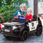 Kids Ride-On Police Car 12V Battery-Powered Electric Toy With 2.4G Remote Control