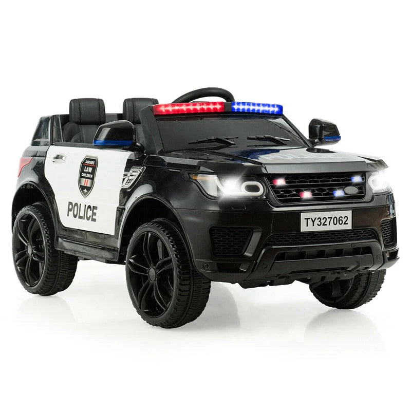 Kids Ride-On Police Car 12V Battery-Powered Electric Toy With 2.4G Remote Control