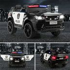Kids Ride-On Police Car 12V Battery-Powered Electric Toy With 2.4G Remote Control