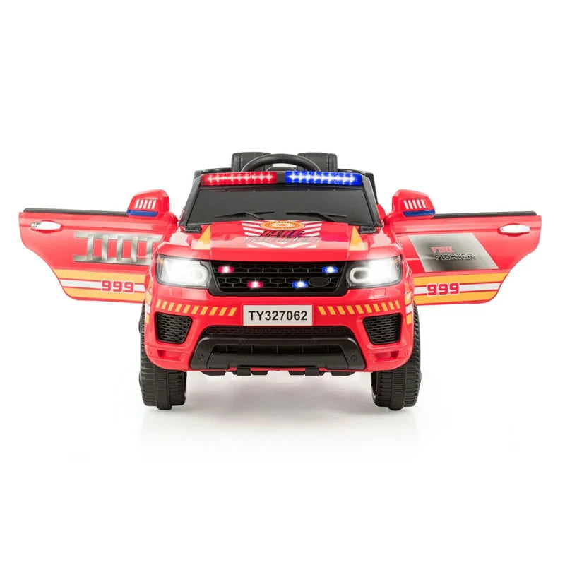 Kids Ride-On Police Car 12V Battery-Powered Electric Toy With 2.4G Remote Control