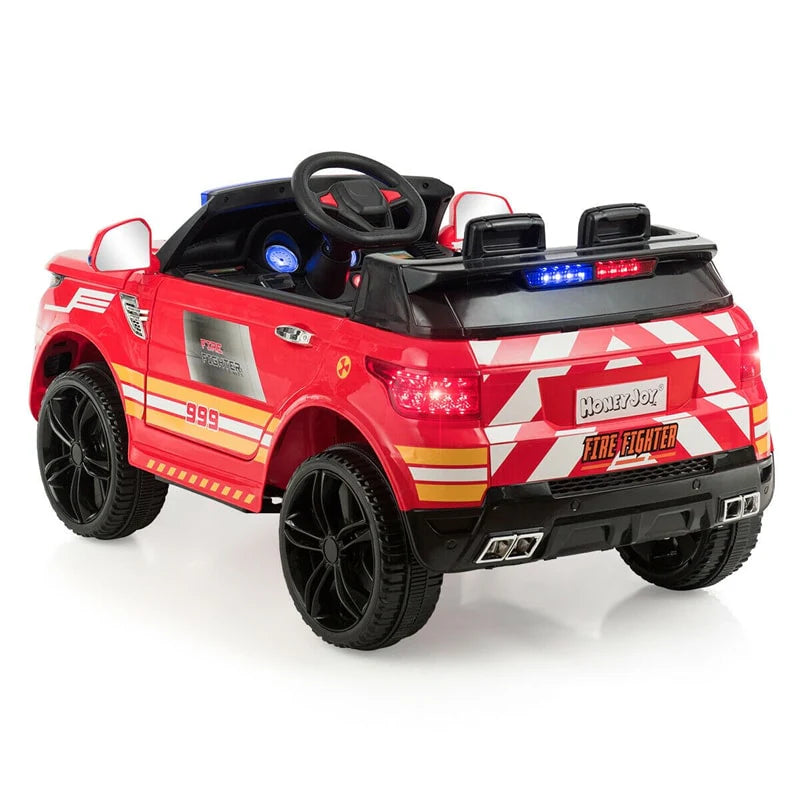 Kids Ride-On Police Car 12V Battery-Powered Electric Toy With 2.4G Remote Control