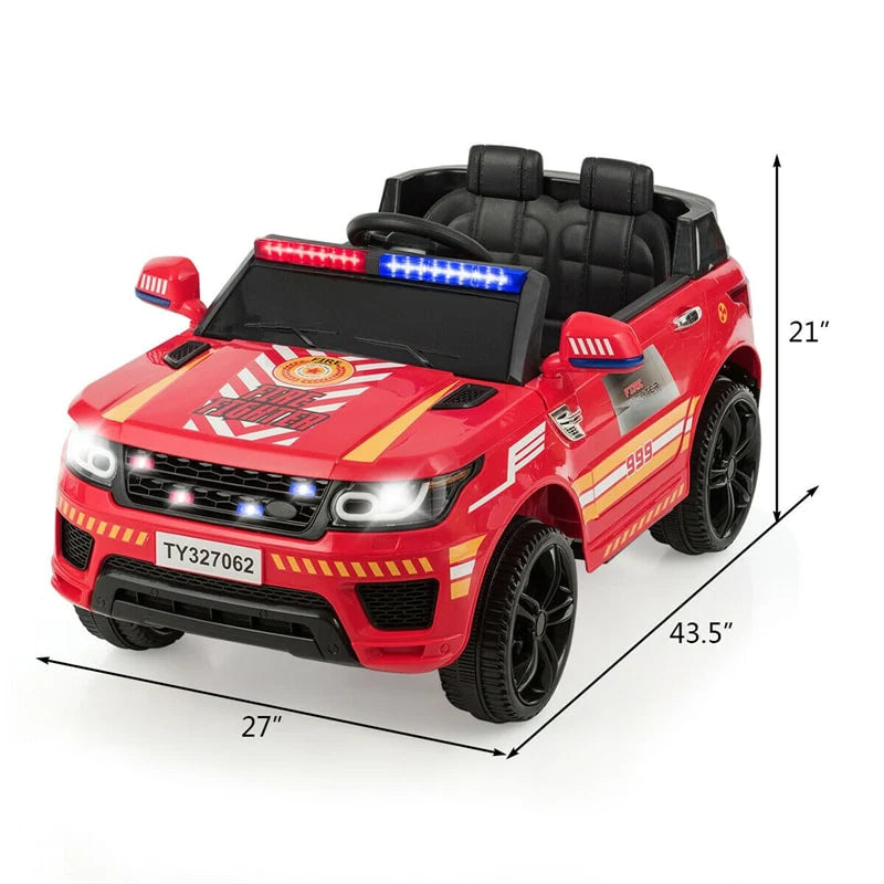 Kids Ride-On Police Car 12V Battery-Powered Electric Toy With 2.4G Remote Control