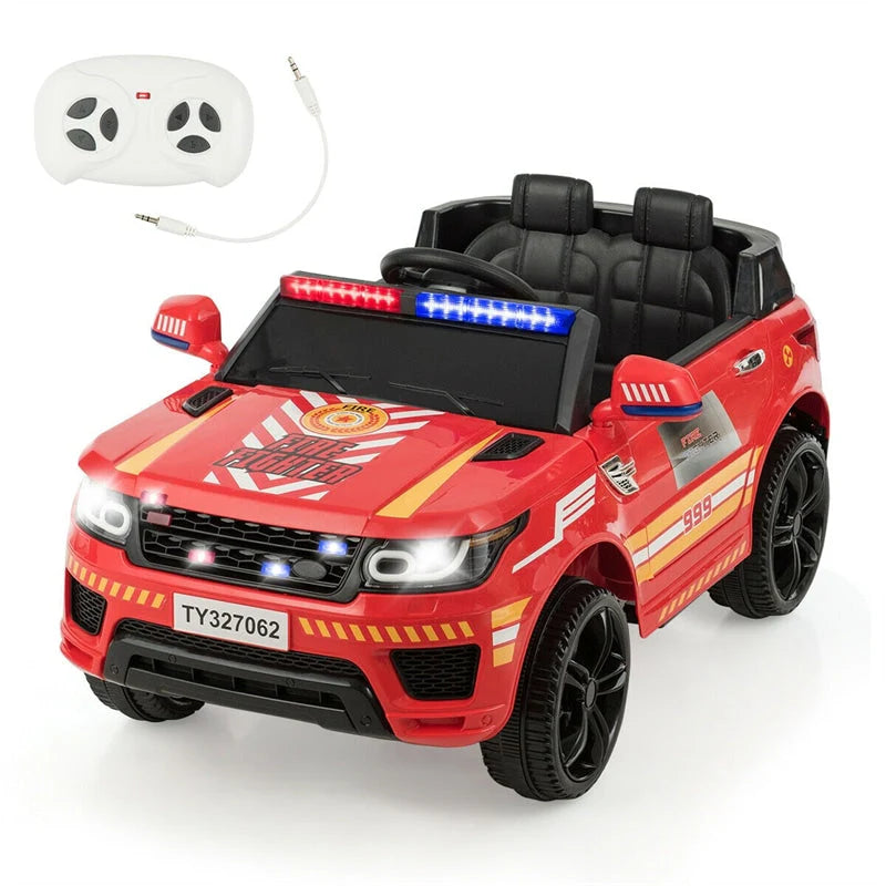 Kids Ride-On Police Car 12V Battery-Powered Electric Toy With 2.4G Remote Control
