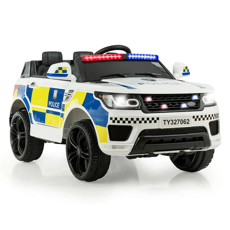 Kids Ride-On Police Car 12V Battery-Powered Electric Toy With 2.4G Remote Control