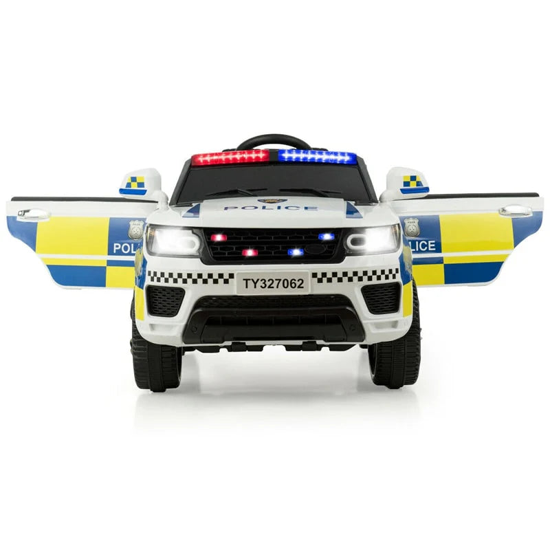Kids Ride-On Police Car 12V Battery-Powered Electric Toy With 2.4G Remote Control