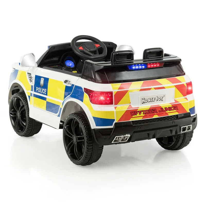 Kids Ride-On Police Car 12V Battery-Powered Electric Toy With 2.4G Remote Control