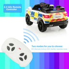 Kids Ride-On Police Car 12V Battery-Powered Electric Toy With 2.4G Remote Control
