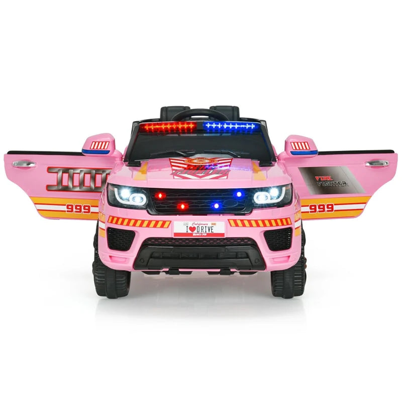 Kids Ride-On Police Car 12V Battery-Powered Electric Toy With 2.4G Remote Control