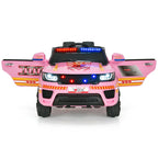 Kids Ride-On Police Car 12V Battery-Powered Electric Toy With 2.4G Remote Control