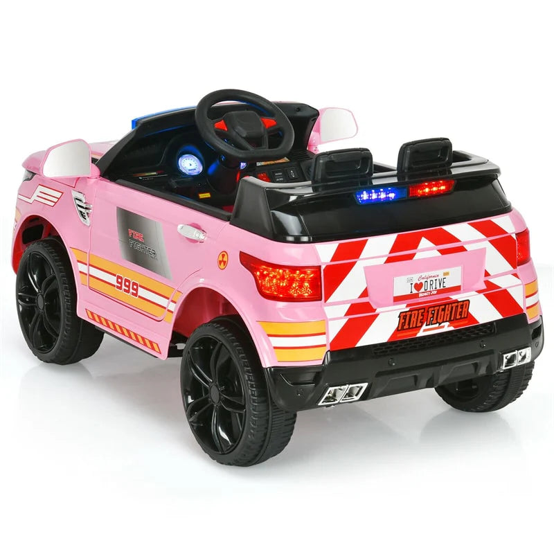 Kids Ride-On Police Car 12V Battery-Powered Electric Toy With 2.4G Remote Control