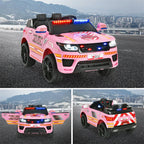 Kids Ride-On Police Car 12V Battery-Powered Electric Toy With 2.4G Remote Control