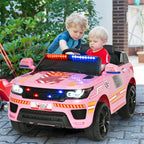 Kids Ride-On Police Car 12V Battery-Powered Electric Toy With 2.4G Remote Control