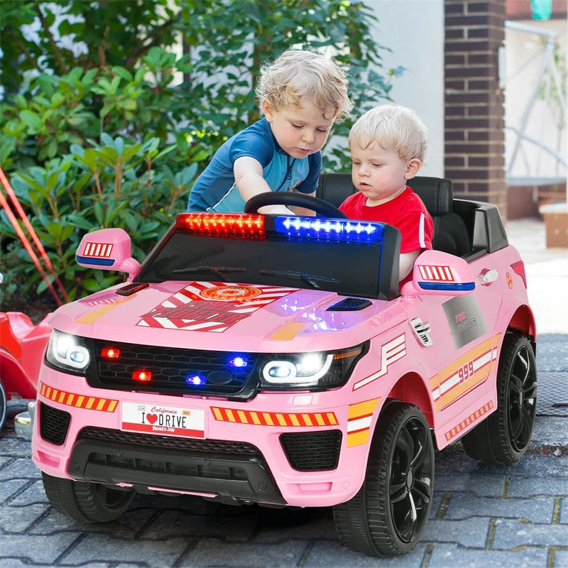 Kids Ride-On Police Car 12V Battery-Powered Electric Toy With 2.4G Remote Control
