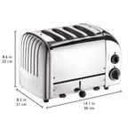 Dualit Classic 4-Slice Toaster, Stainless Steel - NewGen