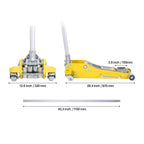 KFFKFF Low Profile Aluminum Floor Jack, 3 Ton Capacity, 3.7-18.3 Inch Lift Range, Dual Piston