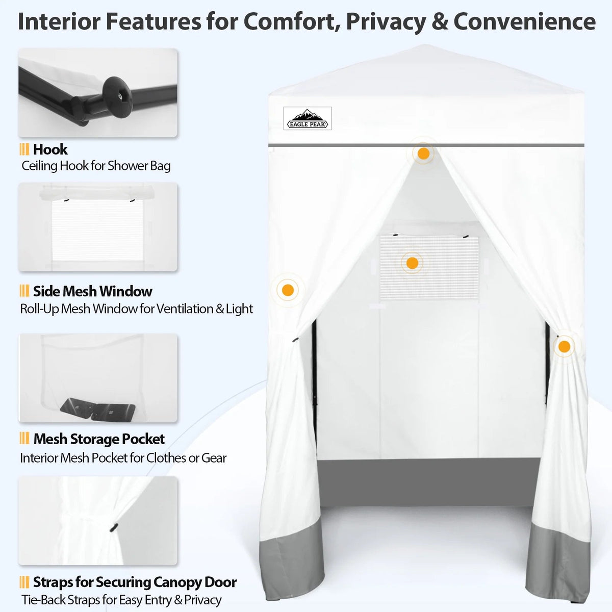 EAGLE PEAK Ultra Compact 4 ft x 4 ft Pop-Up Changing Room Canopy - Flex