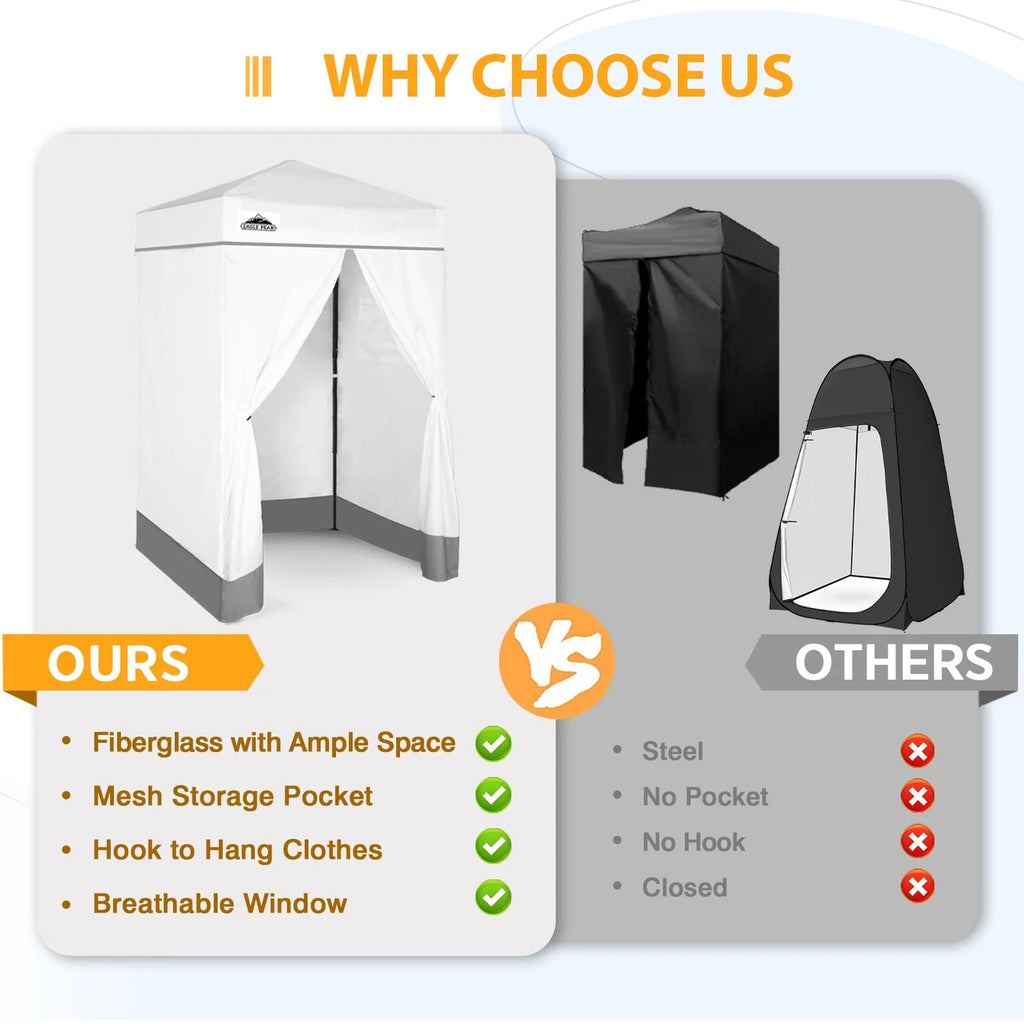 EAGLE PEAK Ultra Compact 4 ft x 4 ft Pop-Up Changing Room Canopy - Flex
