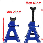 2T Hydraulic Floor Jack With 2pcs 3 Ton Axle Stands - Blue
