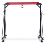 GARVEE Adjustable 1-Ton Portable Gantry Crane, 2200-Lb Capacity, 96.5-143.7 In Height