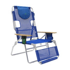 Ostrich 3-N-1 Altitude Outdoor Reclining Beach Chair, Blue - 16-Inch Height