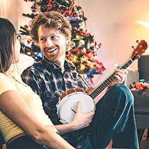 Vangoa 5-String 38 Inch Resonator Banjo Kit, Brown - VBJ-40