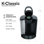 Keurig Single Serve K Cup Pod Coffee Maker, Black - K Classic