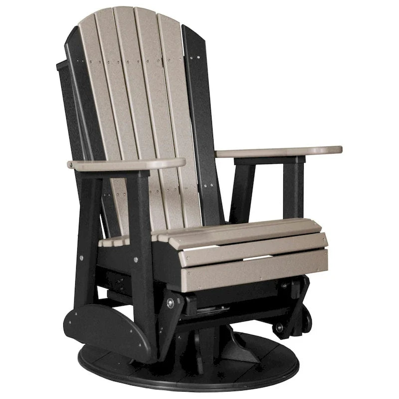 Poly Lumber Adirondack Swivel Glider Chair - 30W x 28D x 44H