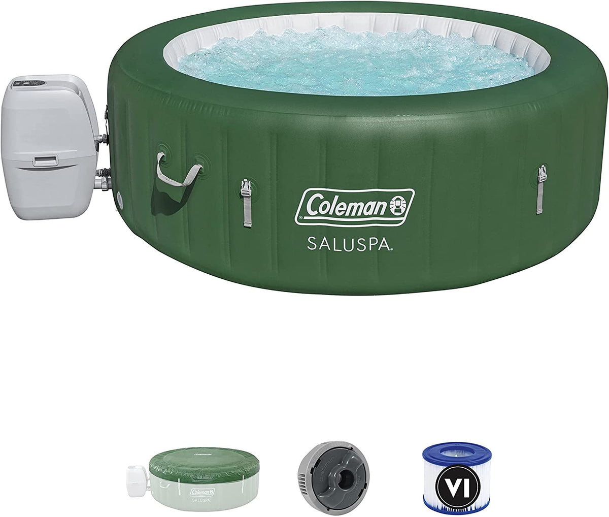 Coleman SaluSpa Tahiti Inflatable Hot Tub Spa, 2-4 Person AirJet Spa - Tahiti