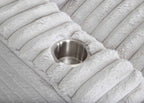 Nestle Recliner With Dual Cupholders And Charging Ports - 66 x 64 x 37 in