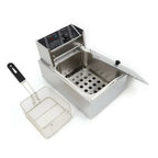 Electric Deep Fryer 6L/6.3QT Stainless Steel Countertop 1700W Single Tank
