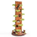 Luxury Simulation Cat Tree Tower With 5 Condos, 90.5 in Tall