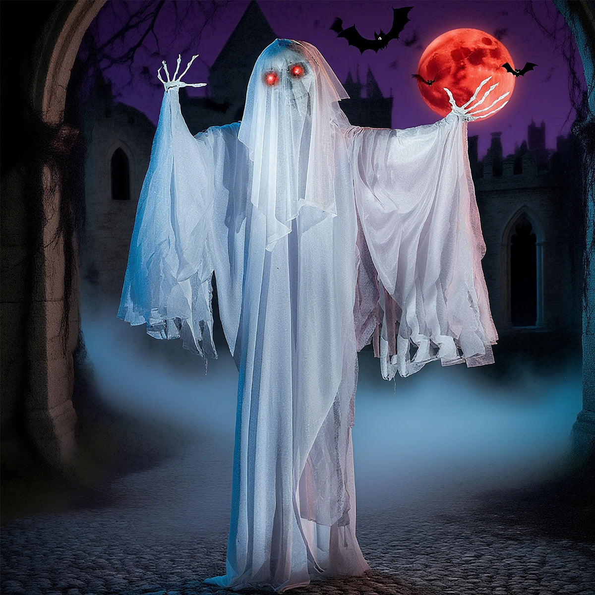 Joyfy Halloween Decorations Outdoor, Sound Activated with LED Eyes & Sound & Motion, Decor for Yard Farm Garden Indoor Haunted House
