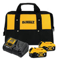 DEWALT 20V MAX Battery Charging Kit With (2) 5.0Ah XR Batteries, 4 Amp Charger And Tool Bag