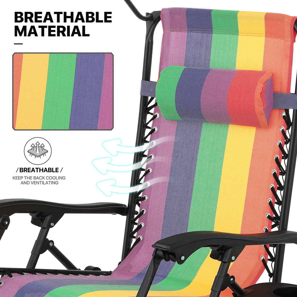 MoNiBloom Zero Gravity Reclining Chairs Set Of 2 With Canopy Shade And Headrest, Black - 330 lbs