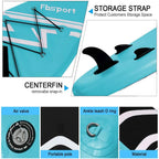 FBSPORT Inflatable Stand Up Paddle Board 11ft x 33in x 6in With SUP Accessories