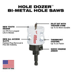 Milwaukee General Purpose Bi-Metal Hole Saw Set, 28-Piece - 49-22-4185