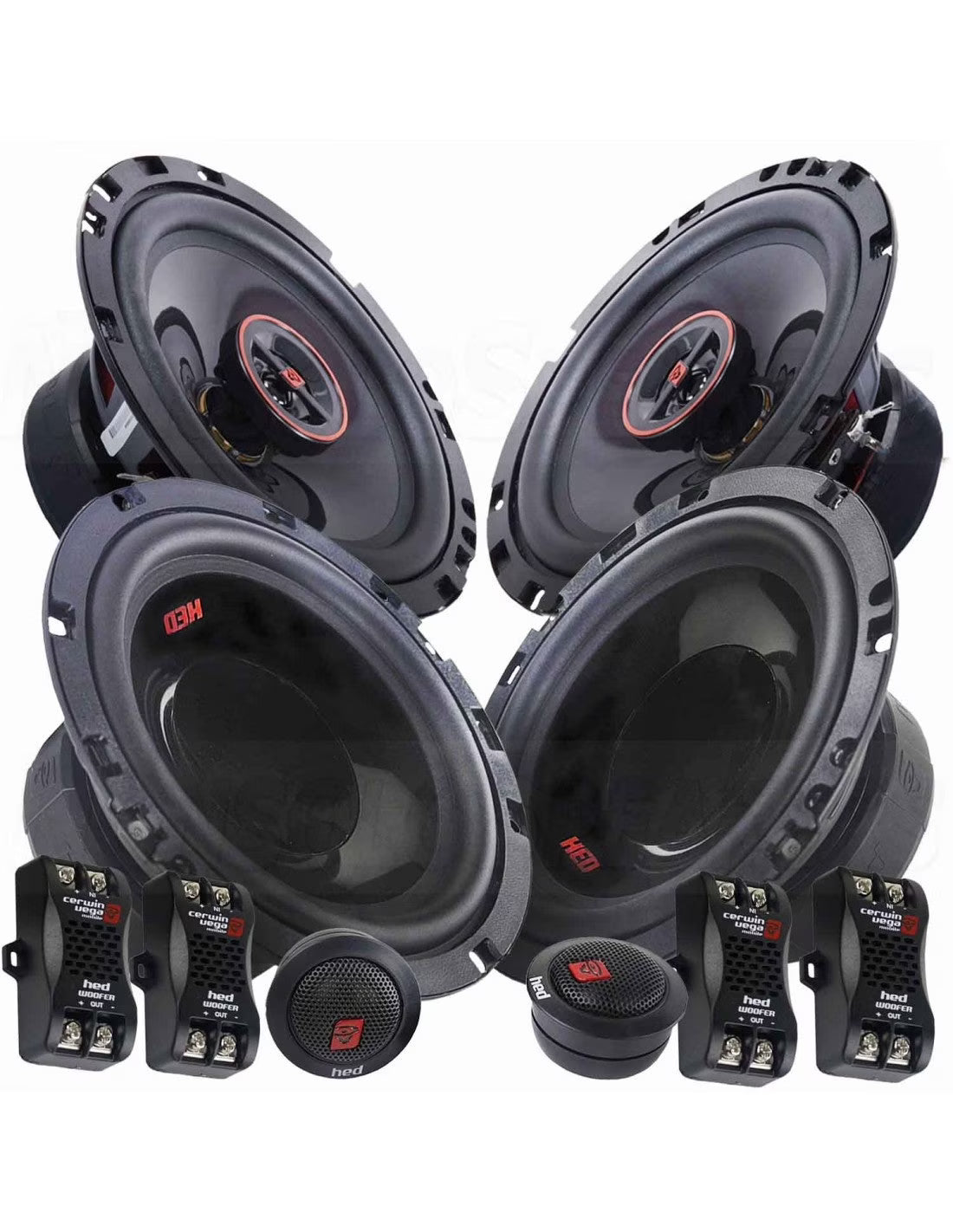 Cerwin Vega HED Series 6.5 in Component And 2-Way Coaxial Car Speaker Systems - H765C + H7652
