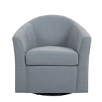 Upholstered Swivel Barrel Accent Chairs, Set Of 2 - 30.71W 27.56D 29.93H