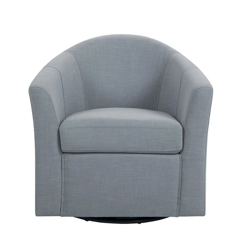 Upholstered Swivel Barrel Accent Chairs, Set Of 2 - 30.71W 27.56D 29.93H
