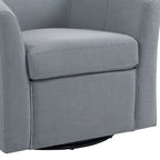Upholstered Swivel Barrel Accent Chairs, Set Of 2 - 30.71W 27.56D 29.93H