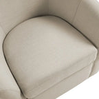 Upholstered Swivel Barrel Accent Chairs, Set Of 2 - 30.71W 27.56D 29.93H