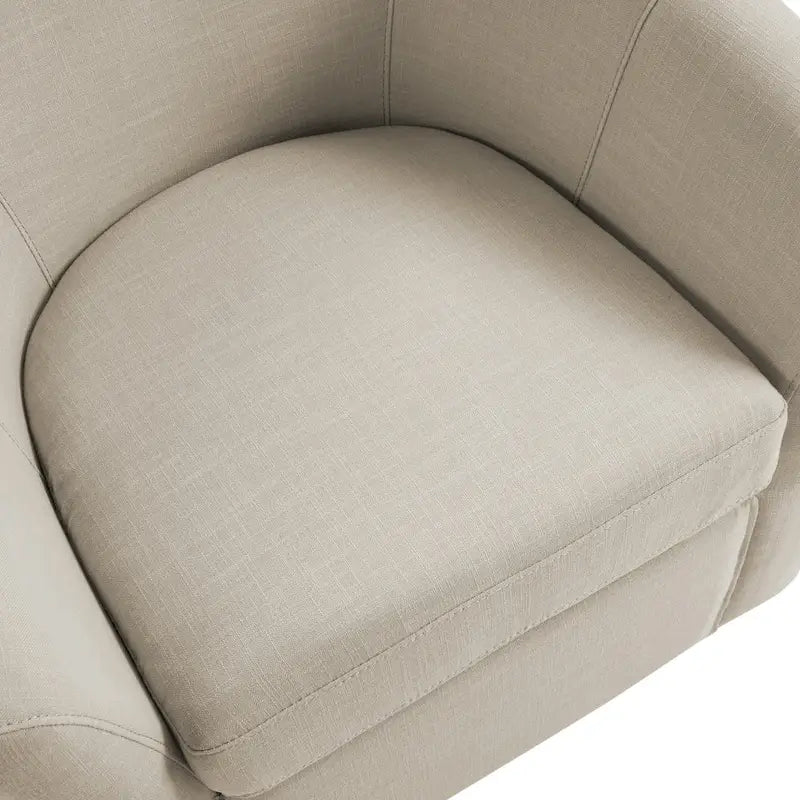 Upholstered Swivel Barrel Accent Chairs, Set Of 2 - 30.71W 27.56D 29.93H
