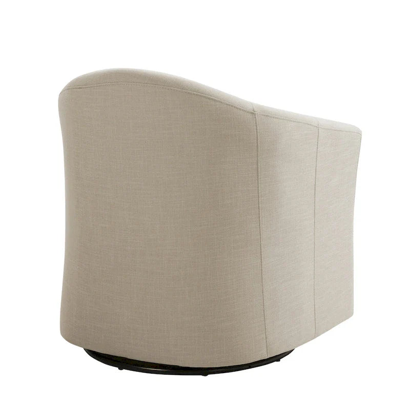 Upholstered Swivel Barrel Accent Chairs, Set Of 2 - 30.71W 27.56D 29.93H