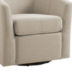 Upholstered Swivel Barrel Accent Chairs, Set Of 2 - 30.71W 27.56D 29.93H